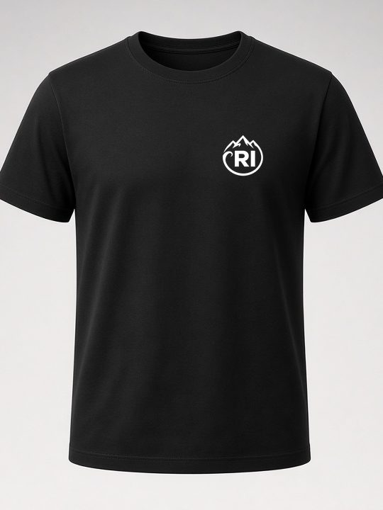 Black Heather — left-chest RI logo