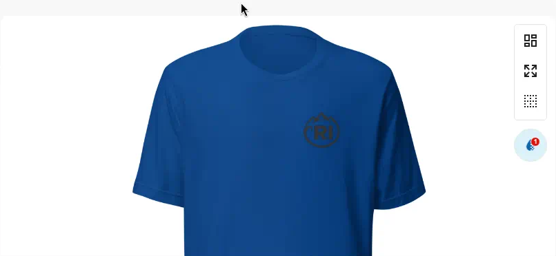 True Royal — left-chest RI logo