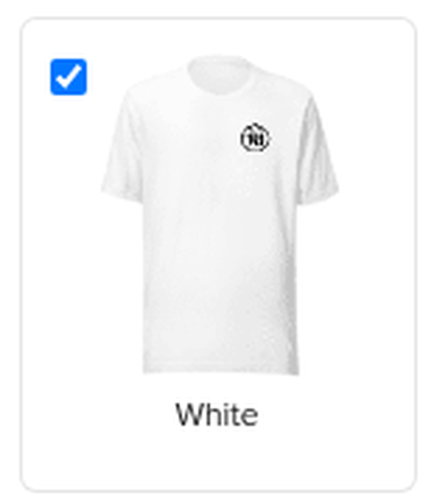 White — left-chest RI logo